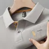 Camisa polo de verano Paul para hombre, camiseta de manga corta con solapa, cuello formal ajustado, ropa de calle, camisa de media manga con cuello