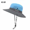 Sombrero de pescador de ala ancha estilo japonés para mujer verano algodón y lino fino plegable cubierta facial protección solar cara sombrero de cuenca pequeño