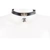 Collar con Colgante de Campana de Cuero PU para Pareja Coreana Cadena de Collar Joyería Accesorios Cortos para Mujer Cadena de Collar