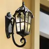 Lámpara de Pared para Exteriores Lámpara Solar de Pared Impermeable Balcón Villa Exterior Lámpara de Portón Antiguo Europeo Patio Candelabro Francés