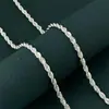 Colar de Corda Torcida 3mm em Prata 925 Galvanizada Modelo Mais Vendido Europeu e Americano Aliexpress Temu Em Estoque 40-75cm