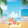 Toalha de Banho de Microfibra de Veludo Absorvente de Secagem Rápida Toalha de Praia para Natação Toalha de Praia Estampada de um Lado Toalha Esportiva para Yoga