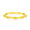 Anillo Ajustable Popular de Nudo de Bambú Zhoujia de Xiaohongshu, Chapado en Oro de 18 Quilates, Simbolizando Crecimiento Continuo, Anillos de Pareja Color Dorado