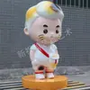 Escultura IP luminosa de PRFV personalizada mascote de grande empresa figura de desenho animado fábrica de origem instalação no local