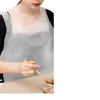 Delantal desechable de tela no tejida con estampado de corazón, transpirable, para adultos, adecuado para comer, uso doméstico, comer y barbacoa