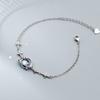 Nalan pulsera de plata s925 coreana de esmalte de color sintético, planeta, diamante redondo, simple, temperamento, personalidad, joyería de mano S5613
