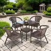 Cadeira de Rattan combinação de três peças mesa de centro de lazer pátio cadeira Teng Teng rattan externo mesa e cadeira externa varanda mesa e cadeira de chá