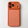 Adequado para Apple 17Promax Capa de Celular Magnética com Padrão Ondulado Iphone16 Mecha Resfriamento 14 Capa Protetora