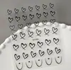 Pegatinas de Arte para Uñas Corazón Hueco Transfronterizas, Lote Mixto Multicolor, Versátiles Pegatinas Planas Láser de Corazón para Uñas DIY, Modelo Dh