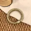 Elásticos de Cabelo de Alta Qualidade Estilo Coreano, Cordas de Cabelo Simples Feitas à Mão, Faixas de Cabelo Elegantes de Cor Sólida, Elásticos Versáteis Plissados para Rabo de Cavalo
