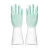Guantes de látex impermeables con degradado para mujer, para lavar ropa, limpieza del hogar, lavar platos, finos, antideslizantes, impermeables y duraderos.