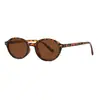 Óculos de Sol Oval Vintage Raine para Homens e Mulheres Estilo Coreano Artístico Nerd Simples Sem Maquiagem Proteção Solar Óculos de Sol