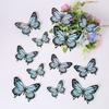 Papel Tapiz Decorativo Estéreo Mariposa Recortada en 3D Transfronteriza Doble Capa Textura Metálica Mariposa Simulada Mixta Pegatina de Pared