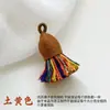 Estilo tibetano borla produto inacabado fio de algodão esfregado à mão seção curta cabeça canelada pequeno pingente tecido à mão acessório decoração corda de mão colar