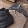 Suéter Informal de Cachemir para Hombre de Manga Corta y Cuello Alto, Calidad Premium, para Uso Diario Urbano, Simple, Nueva Camisa Base