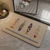 Alfombra de Piso Tejida de Lino para Baño Entrada al Baño Absorbente de Agua Antideslizante Felpudo para Inodoro Lavabo Resistente a Manchas Resistente a Caídas Alfombra