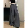 Foto real do novo design de outono de 2026, calça pantalona de cintura elástica para mulheres, com caimento solto e casual, modelo 19647