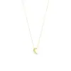 Item Popular do Xiaohongshu: Colar Dourado da Lua Estilo Ma Sichun com Bolas Redondas, Corrente de Clavícula Dupla, Disponível para Dropshipping