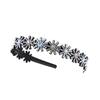 Diadema Elegante al por Mayor para Recoger Cabello Suelto, Pinza para el Cabello, Flequillo de Moda, Nuevo Estilo para Niñas, Diadema de Copo de Nieve con Pedrería