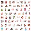 60 nuevas pegatinas navideñas transfronterizas de enanos, pegatinas para ventanas de cristal, diseño de escena, pegatinas navideñas al por mayor