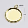 En stock colgante redondo semiacabado simple accesorios DIY fábrica de Guangzhou tiempo de galvanoplastia colgante de gema soporte vacío