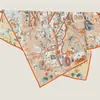 Pañuelo de Seda 90X90 para Mujer Nuevo de Primavera y Otoño Pañuelo Cuadrado Grande Pañuelo de Moda Pañuelo para el Cuello de Madre Pañuelo Elegante Chal
