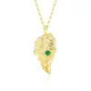 Colgante Retro Multiestilo Imitación Jade para Mujer, Estilo Europeo y Americano, Temperamento Sencillo y Elegante, Collar Versátil