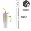 Pajita de Vidrio Transparente Resistente al Calor Extra Larga de 30 cm para Vaso Stanley Ice King de Grado Alimenticio para Mujeres Embarazadas Curva y Recta Universal
