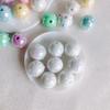 Venta al por mayor de accesorios de joyería DIY cuentas acrílicas pintadas a mano con baño de color lunares cuentas sueltas hechas a mano colgante de joyería con cuentas