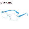 Nuevas Gafas Antiluz Azul de Silicona para Niños, Espejo Plano Ligero, Moda, Aprendizaje, Juego, Montura Cuadrada