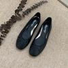 Zapatos de Tacón Plano con Moño y Punta Cuadrada para Mujer, Zapatos Planos, Tacón Bajo, Suela Suave, Zapatos de Ballet para Boda, Cómodos para Conducir, para Mujeres Embarazadas, Todas las Estaciones