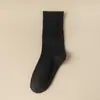 Calcetines para mujer primavera y otoño Cuatro Estaciones calcetines de media pantorrilla color liso desodorantes absorbentes de sudor estilo ins japonés calcetines de rizo para confinamiento venta al por mayor