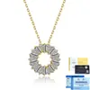 Collar de guirnalda de moissanita de plata de ley S925 para mujer, moda transfronteriza europea y americana, lujo ligero, cadena para la clavícula completamente incrustada, venta al por mayor