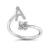 Anillos Ajustables de 26 Letras Europeos y Americanos de Amazon Aliexpress, Joyería de Pareja de Moda, Joyería Estilo Pareja
