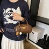 Bolsa de Bowling Portátil Tendência de Nicho Popular para Mulheres 2025 Nova Bolsa de Ombro Retrô Bolsa Transversal Versátil de Alta Qualidade