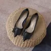 9983 Comercio Exterior Zapatos Negros de Tacón Alto Talla Grande para Mujer con Tacones Finos 2026 Nuevo Estilo Puntiagudos de Piel Suave Zapatos de Trabajo Elegantes Zapatos de Salón