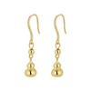 Aretes de Calabaza Brillantes Chapados en Oro para Mujer, Nuevo Estilo Chino Retro Elegante, Lujo Accesible y Aretes de Gama Alta, Ganchos para Orejas, Directo de Fábrica