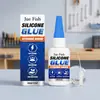 JUE FISH Pegamento de Silicona Transparente para Unión Doméstica, Reparación, Impermeabilización, Relleno de Grietas en Pisos y Prevención de Fugas