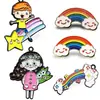 Chaveiro de Metal Personalizado Pingente de Chave de Carro Corrente de Chaves Presente Criativo Desenho Animado Glitter Pingente de Chave