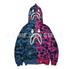 Comercio exterior transfronterizo, marca de moda estilo japonés, diseño de cabeza de tiburón, multicolor, estilo casual clásico, chaqueta abierta