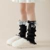 Cubiertas para Calcetines 2025 Otoño Nuevas para Niñas Lazo Pequeño de Encaje Calentadores de Pierna Lolita Lindas Cubiertas para Calcetines Calcetines Holgados de Media Pantorrilla