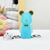 Chaveiro de urso com coleira vermelha cibernética, pingente de boneca, cor transparente, urso de violência, cor sólida, pingente de urso de violência, máquina de boneca, caixa cega