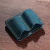 Venda Quente Retro Couro Bovino de Primeira Camada Clipe Duplo para Caneta Couro Crazy Horse Artesanal TN Caderno de Viagem Inserção para Caneta Tampa de Caneta de Aço Inoxidável