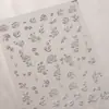 Pegatinas para Uñas Tensoras con Relieve de Gelatina Flor de Cinco Pétalos M483 Flor de Cerezo Melocotón Rosa Flor de Loto Tulipán Flores
