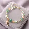 Pulsera de Cristal para Gravel de Moda y Alta Gama para Mujer, Pulsera de Borla de Piedras Preciosas Super Hada, Pequeño Regalo para Mejores Amigas y Parejas, Joyería para Manos