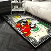 Alfombra de Dólares de Dibujos Animados Creativa Alfombrilla de Suelo de Billetes de Banco para Cocina Felpudo para Puerta de Entrada del Hogar Alfombrilla Resistente a Manchas para Baño