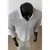 Outono 2026 Novo Estilo Estilo Hong Kong Molde Falso Tamanho Plus Gola Manga Longa Camisa POLO M-5X HT261184-P19