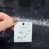 Pendientes de Tachuela de Moda Pendientes de Mariposa Nuevos Versátiles Súper Brillantes Circonita Aguja de Plata S925 Galvanizada Ecológica Ropa de Moda de Invierno