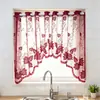 Cortinas Curtas de Renda Francesa Transfronteiriças, Cortinas para Café, Cortinas de Cozinha, Cortinas Decorativas de Porta de Divisória, Semiaclaradas, Atacado Sem Furos