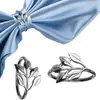 Anillo para Servilleta Hoja Dorada Transfronterizo Europeo y Americano Hebilla de Servilleta Hoja Simulada Decoración de Mesa para Boda Hotel Metal